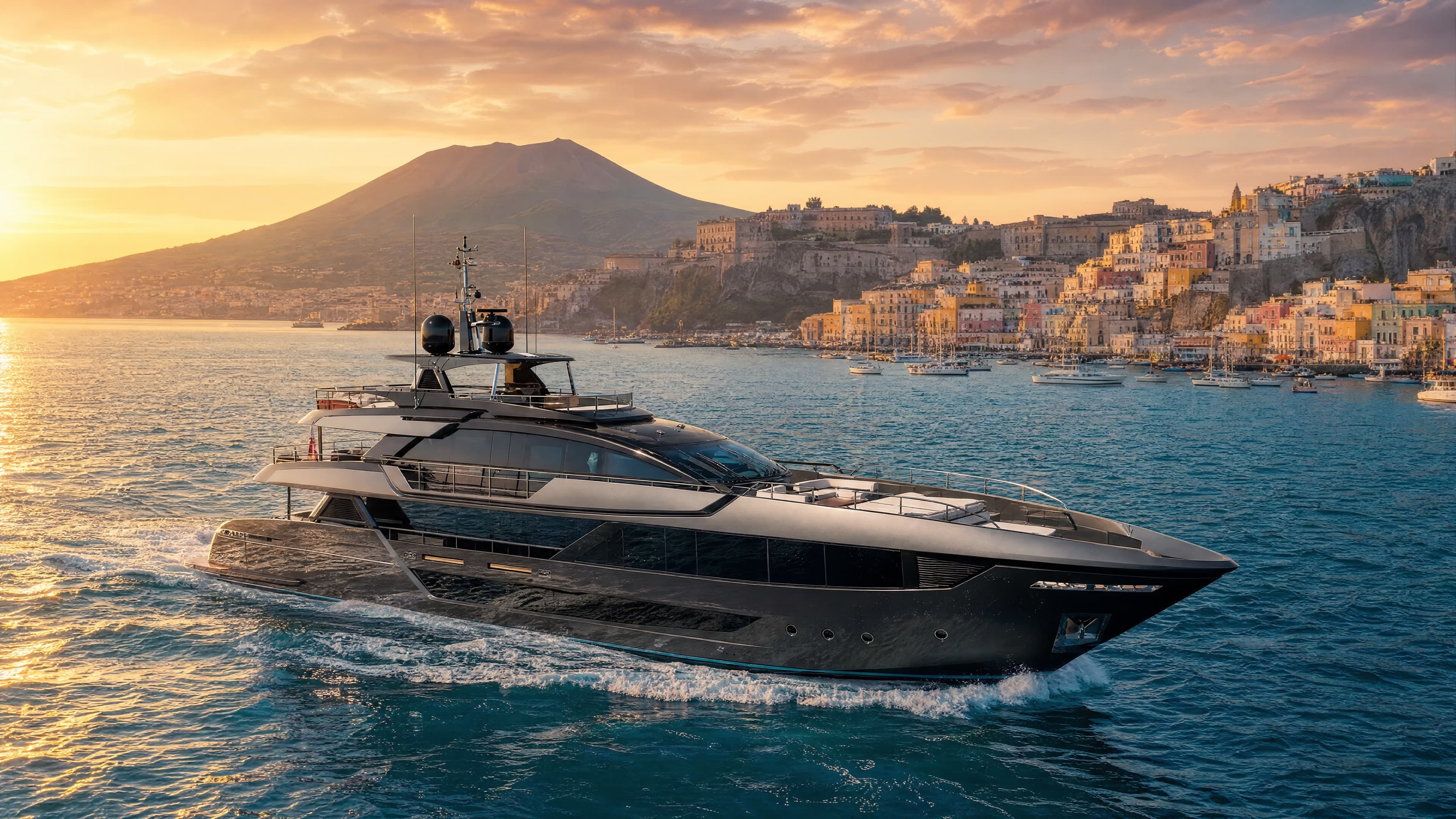 An Anzac-serviced yacht underway off the Amalfi coast